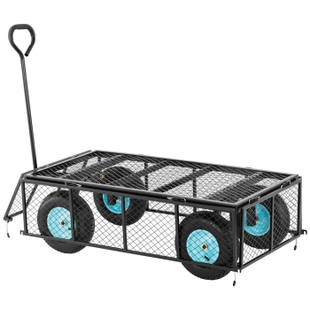  Wózek ogrodowy składany z plandeką do przewożenia ziemii nawozu do 550 kg - zdj. dodatkowe 5