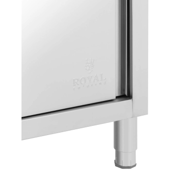  Zlew basen gastronomiczny jednokomorowy z szafką z drzwiami przesuwnymi szufladami stalowy 120 x 60 x 94 cm - zdj. dodatkowe 4