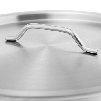  Garnek stalowy duży z pokrywką grubym dnem do kuchenki indukcyjnej gazowej halogenowej 33 l - zdj. dodatkowe 3