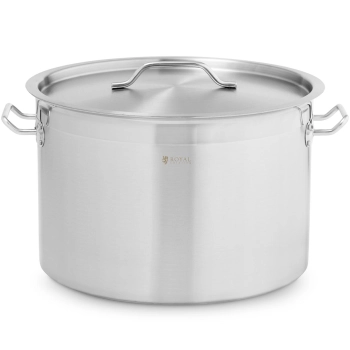  Garnek stalowy duży z pokrywką grubym dnem do kuchenki indukcyjnej gazowej halogenowej 23 l - zdj. dodatkowe 1