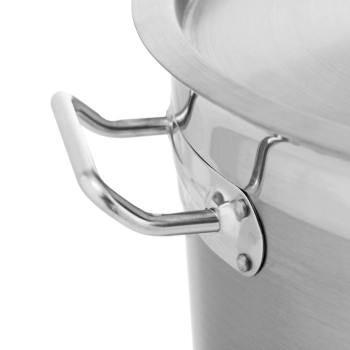  Garnek stalowy duży z pokrywką grubym dnem do kuchenki indukcyjnej gazowej halogenowej 23 l - zdj. dodatkowe 2