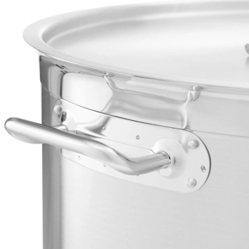  Garnek stalowy z pokrywką grubym dnem do kuchenki indukcyjnej gazowej halogenowej 17 l - zdj. dodatkowe 2