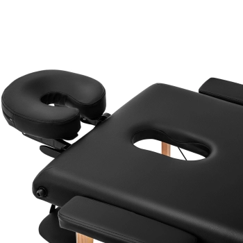  Stół łóżko do masażu drewniane przenośne składane Toulouse Black do 227 kg czarne - zdj. dodatkowe 2