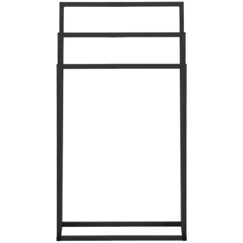  Stojak wieszak na 3 ręczniki wolnostojący podłogowy STAL 45 x 21.5 x 84 cm ciemnoszary - zdj. dodatkowe 5