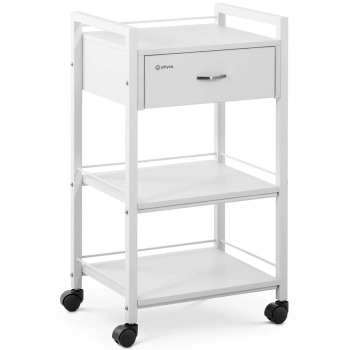  Wózek pomocnik kosmetyczny fryzjerski 1 szuflada 3 półki 47.5 x 40 x 85.5 cm biały - zdj. dodatkowe 1