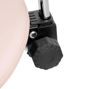 Krzesło kosmetyczne siodłowe z oparciem obrotowe regulowane MANNHEIM POWDER PINK różowe - zdj. dodatkowe 2
