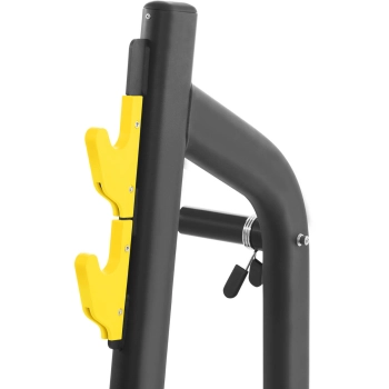  Ławka ławeczka treningowa skośna pod sztangę do wyciskania głową w dół czarno-żółta - zdj. dodatkowe 4