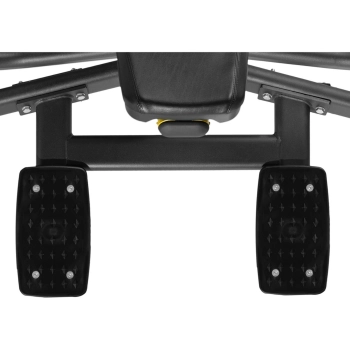  Ławka ławeczka treningowa skośna pod sztangę do wyciskania głową w górę czarno-żółta - zdj. dodatkowe 8