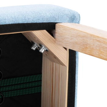  Krzesło tapicerowane do jadalni salonu 2 szt. NIEBIESKIE - zdj. dodatkowe 3