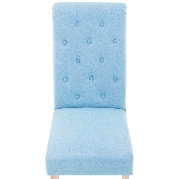  Krzesło tapicerowane do jadalni salonu 2 szt. NIEBIESKIE - zdj. dodatkowe 5