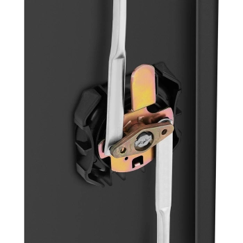  Szafka metalowa biurowa na dokumenty akta z zamkiem na klucz 2-półkowa ANTRACYTOWA - zdj. dodatkowe 1