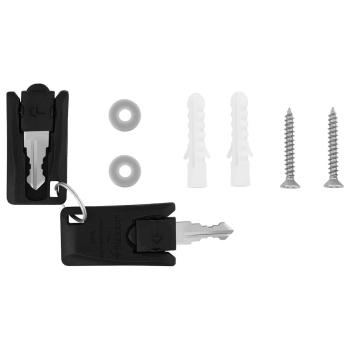  Szafka metalowa biurowa na dokumenty akta z zamkiem na klucz 2-półkowa ANTRACYTOWA - zdj. dodatkowe 5