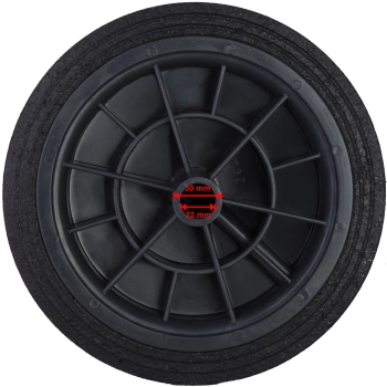  Koło kółko do kubła kontenera na odpady gumowe śr. 300mm - zdj. dodatkowe 4