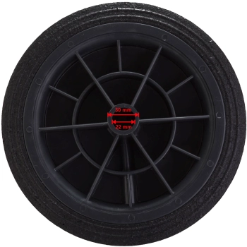  Koło kółko do kubła kontenera na odpady gumowe śr. 250mm - zdj. dodatkowe 4