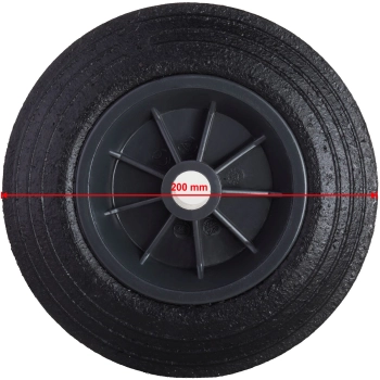  Koło kółko do kubła kontenera na odpady gumowe przelotowe śr. 200mm - zdj. dodatkowe 4