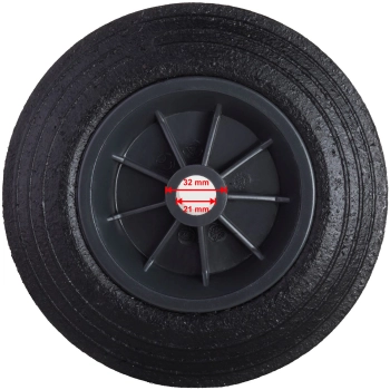  Koło kółko do kubła kontenera na odpady gumowe przelotowe śr. 200mm - zdj. dodatkowe 5