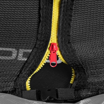  Trampolina ogrodowa z siatką i osłoną na sprężyny śr. 305 cm do 100 kg czarno-szara - zdj. dodatkowe 2