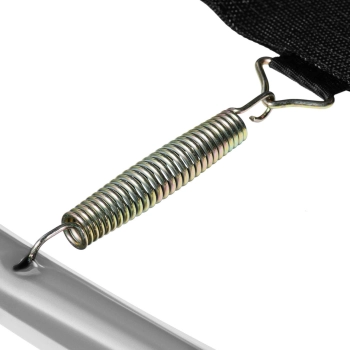  Trampolina ogrodowa z siatką i osłoną na sprężyny śr. 305 cm do 100 kg czarno-szara - zdj. dodatkowe 3