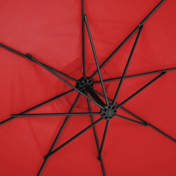  Parasol ogrodowy na wysięgniku okrągły uchylny śr. 300 cm czerwony - zdj. dodatkowe 7