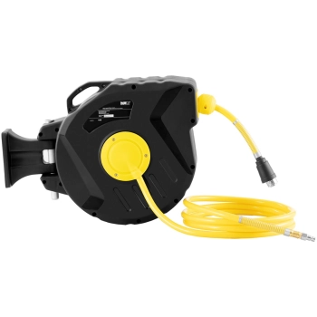  Wąż przewód pneumatyczny ciśnieniowy zwijany na bębnie automatycznym 18 bar 20 m + 3 m - zdj. dodatkowe 5