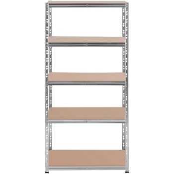  Regał magazynowy metalowy 5 półek 875 kg 90 x 60 x 180 cm szary - zdj. dodatkowe 4