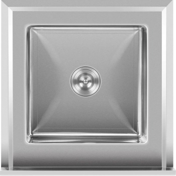  Zlew basen gastronomiczny jednokomorowy z półką i rantem 60 x 60 x 94 cm - zdj. dodatkowe 3