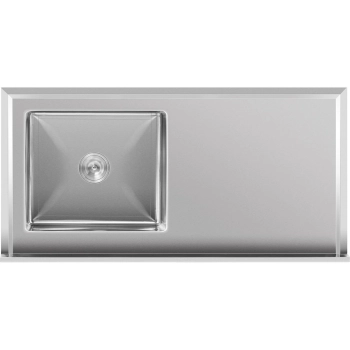  Zlew basen gastronomiczny jednokomorowy z półką i rantem prawy 120 x 60 x 94,5 cm - zdj. dodatkowe 3