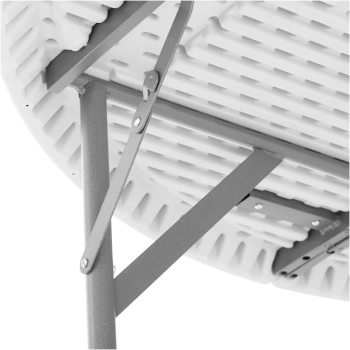  Stół okrągły cateringowy ogrodowy składany biały do 150 kg śr. 150 x 74 cm - zdj. dodatkowe 5