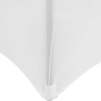  Pokrowiec elastyczny uniwersalny na stół owalny śr. 150 cm biały - zdj. dodatkowe 2