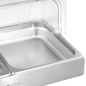  Witryna ekspozycyjna bufetowa śniadaniowa z pokrywą rolltop 2x GN 1/2 2x 4 l - zdj. dodatkowe 3