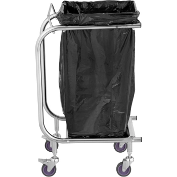  Wózek stojak na worki na śmieci odpady ze stali nierdzewnej - zdj. dodatkowe 2