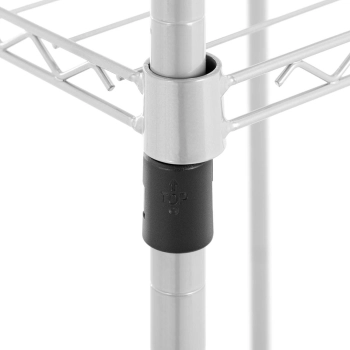  Regał druciany na ubrania do garderoby szatni 7 półek 4 drążki 189 x 45 x 196 cm do 210 kg - zdj. dodatkowe 3