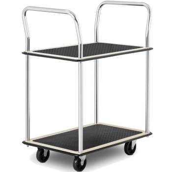  Wózek półkowy transportowy z uchwytami 2 półki do 120 kg 72 x 43 cm - zdj. dodatkowe 1