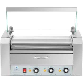  Podgrzewacz grill rolkowy do parówek hot-dogów z szufladą i osłoną - 7 rolek - zdj. dodatkowe 5