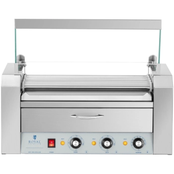  Podgrzewacz grill rolkowy do parówek hot-dogów z szufladą i osłoną - 5 rolek - zdj. dodatkowe 6