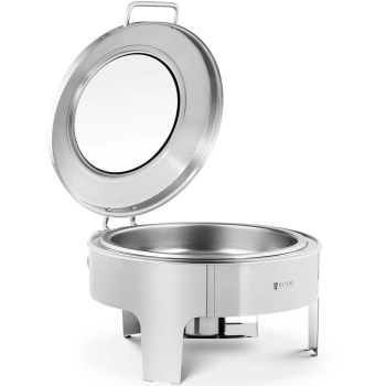  Podgrzewacz do potraw na pastę okrągły z pokrywą z okienkiem śr. 39 cm 5.8 l - zdj. dodatkowe 1