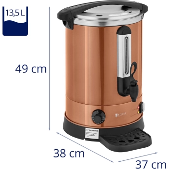  Warnik podgrzewacz do wody z podwójnymi ściankami i ociekaczem 13.5 L 2500 W pomarańczowy - zdj. dodatkowe 6
