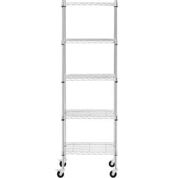  Regał magazynowy druciany ażurowy na kółkach 5 półek do 50 kg 60x45x186 cm - zdj. dodatkowe 4