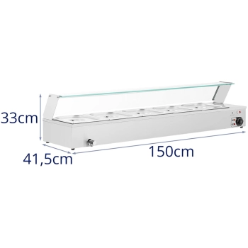  Bemar podgrzewacz do potraw bufet grzewczy z osłoną 5 x GN 1/2 2000 W - zdj. dodatkowe 6
