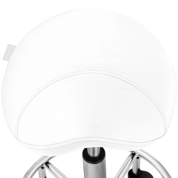  Taboret stołek hoker kosmetyczny siodłowy na kółkach Frankfurt do 150 kg biały - zdj. dodatkowe 4