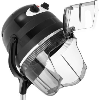  Suszarka do włosów hełmowa fryzjerska stojąca na kółkach 1100 W czarna - zdj. dodatkowe 4