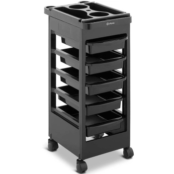  Wózek pomocnik fryzjerski do strzyżenia koloryzacji 5 szuflad półka 495 x 315 mm - zdj. dodatkowe 1