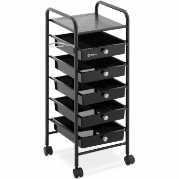  Wózek pomocnik fryzjerski z uchwytem na suszarkę 5 szuflad półka 330 x 320 mm - zdj. dodatkowe 1