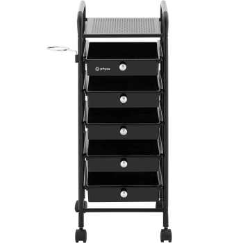  Wózek pomocnik fryzjerski z uchwytem na suszarkę 5 szuflad półka 330 x 320 mm - zdj. dodatkowe 5