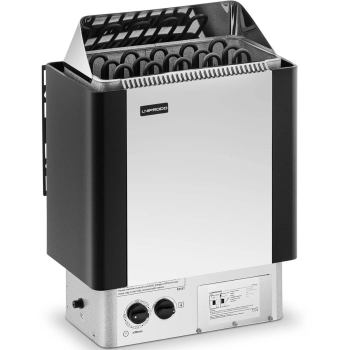  Piec do sauny elektryczny z wbudowanym sterowaniem 8-12 m3 do 110C 400 V 8 kW srebrno-czarny - zdj. dodatkowe 1