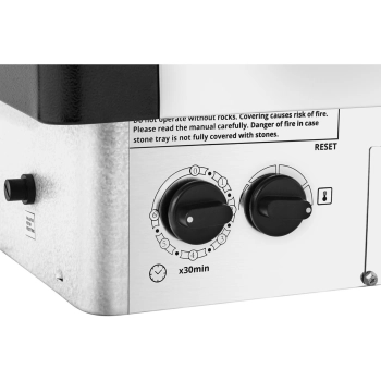  Piec do sauny elektryczny z wbudowanym sterowaniem 8-12 m3 do 110C 400 V 8 kW srebrno-czarny - zdj. dodatkowe 3