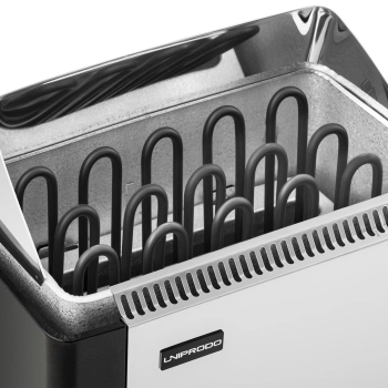  Piec do sauny elektryczny z wbudowanym sterowaniem 8-12 m3 do 110C 400 V 8 kW srebrno-czarny - zdj. dodatkowe 5