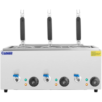  Makaroniarka warnik do gotowania makaronu z kranikami 6 koszy 3 x 6,5 l 3000 W - zdj. dodatkowe 5