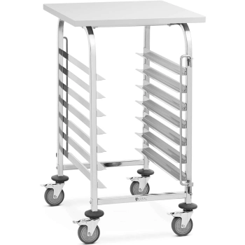  Wózek kelnerski cateringowy z półką do transportu 7 tac 60 x 60 cm z półką - zdj. dodatkowe 1
