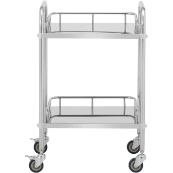  Wózek laboratoryjny zabiegowy STAL 2 półki 2 uchwyty 55 x 39 x 87 cm - zdj. dodatkowe 4